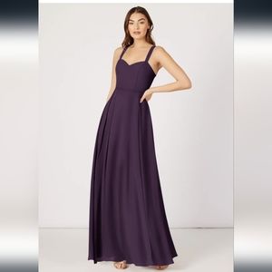 Azazie Simoan Bridesmaid Dress, Plum, Size 14